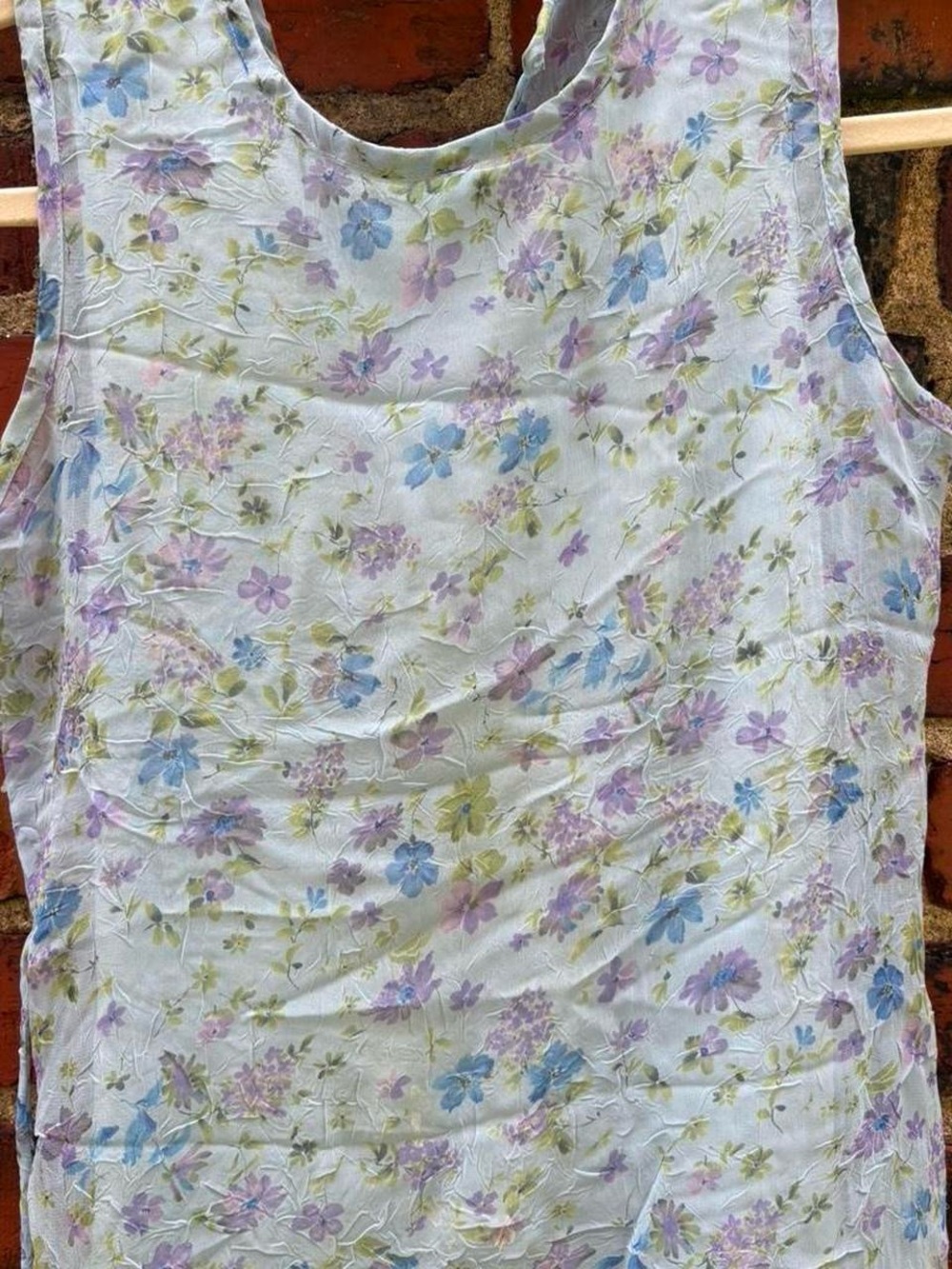 Vintage Y2K Limited Too blue floral midi dress ties in back‎ kids 12 women’s xs - Picture 4 of 8